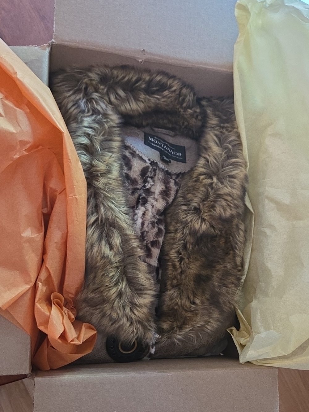 Montanaco Brown Faux-Fur Teddy Coat